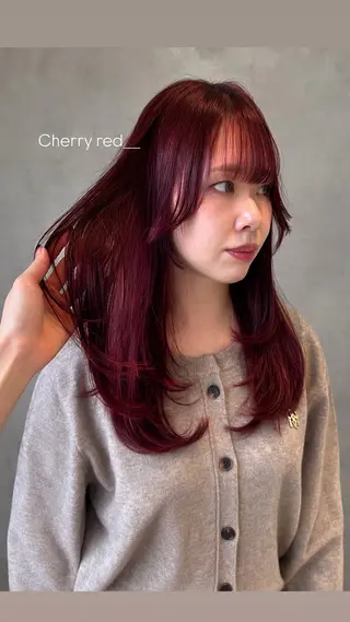 ロング 💞暖色艶カラー/ ホウツキカナ🍒のヘアスタイル