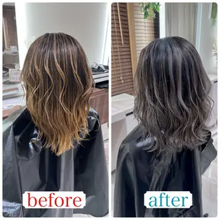 セミロング カラー 大宮/バレイヤージュ 髪質改善/澤田隆誠のヘアスタイル