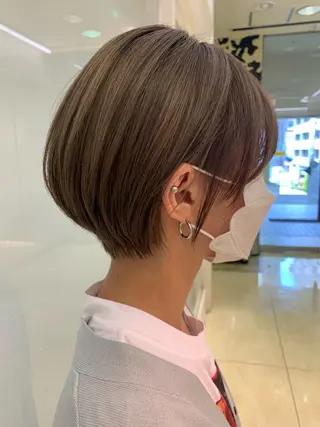 ショート 似合わせカラー/艶 髪質改善/ヨシザキのヘアスタイル