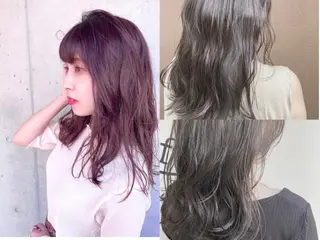 セミロング カラー 川越 輝梨奈のヘアスタイル