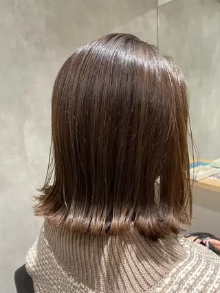 ミディアム カラー エンドウ　ミノリ🤎 /半個室/レイヤーのヘアスタイル