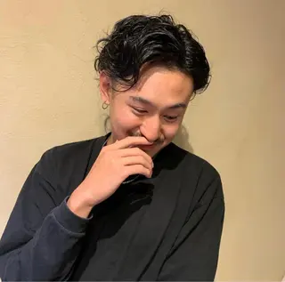 ミディアム パーマ メンズ men's hair salon Rude所属・木村 茜美のヘアスタイル