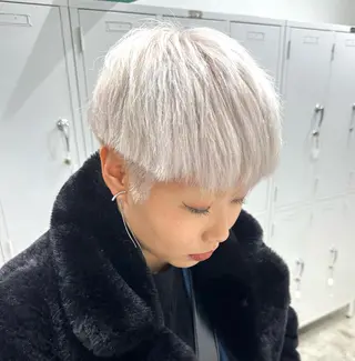 ショート カラー パーマ ヘアアレンジ メンズ ササキカズマ〻透明感 〻色落ち〻赤み消しのヘアスタイル