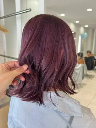 ミディアム 🍂透明感ベージュ カラー🍂森部杏菜のヘアスタイル