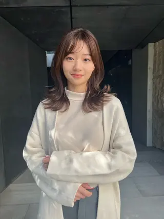 ミディアム カラー 縮毛矯正 /横山陸人のヘアスタイル