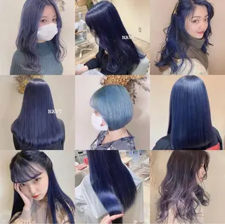 カラー Blue 髪質改善 💎松藤 莉奈のヘアスタイル