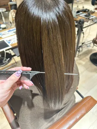 ミディアム カラー 韓国ヘア/レイヤー/ 顔まわり足立遥奈のヘアスタイル