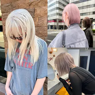 ミディアム ハイトーン/ ボブ 中村麟のヘアスタイル