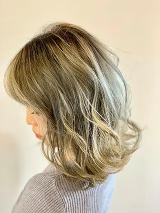 ミディアム 【とにかく髪に優しい ❇️】森田篤のヘアスタイル