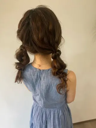 セミロング ヘアアレンジ ブリーチなしベージュ /ヘアセット/ミユのヘアスタイル