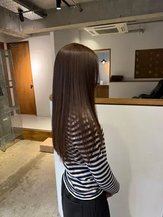 ロング 名駅/酸性ストレート /ワンカラー/アヤハのヘアスタイル