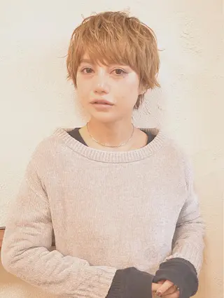 ショート カラー パーマ 小顔ショート✁ ⁂Yukari⁂のヘアスタイル