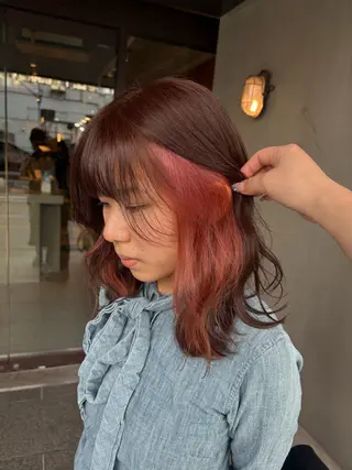 セミロング 🎀韓国レイヤー/透 明感カラー/airiのヘアスタイル