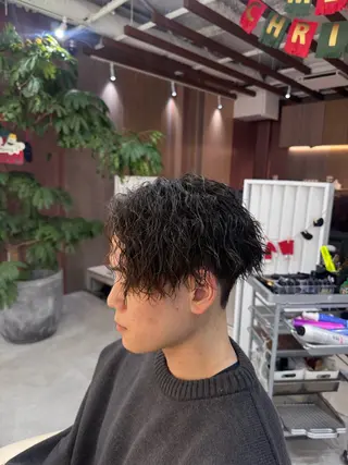 パーマ メンズ R/🤎 パーマ&ブリーチ🔥のヘアスタイル