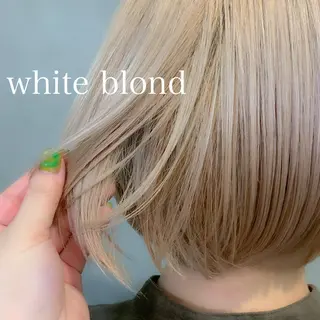ショート カラー ヘアアレンジ ミニボブ/ブリーチ 🌈MISATOのヘアスタイル