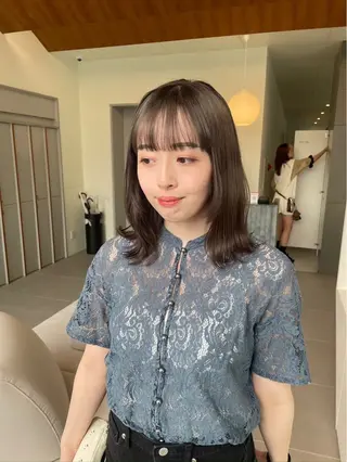 ミディアム LOREN＋透明感 オリーブhirokoのヘアスタイル