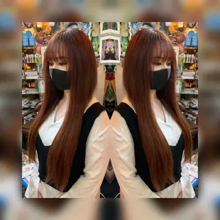 ロング カラー ヘアアレンジ haco+所属・🌈派手髪エクステ ブレイズ🌈ひろとのヘアスタイル