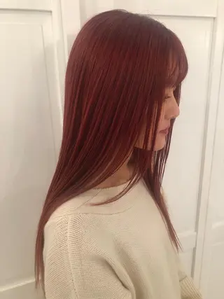 ロング カラー ブリーチカラー🎀 韓国風/寺門美優のヘアスタイル