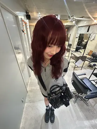 ミディアム カラー 韓国ボブ/レイヤー カット/ EMIRIのヘアスタイル