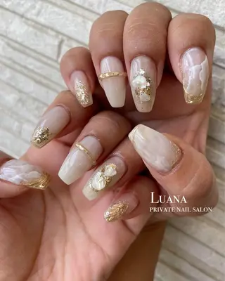 ショート カラー パーマ ヘアアレンジ メンズ キッズ ネイル マツエク・マツパ アイブロウ nail salon neigeのネイルデザイン