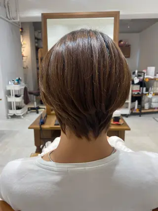 ショート パーマ 山﨑 燦人のヘアスタイル