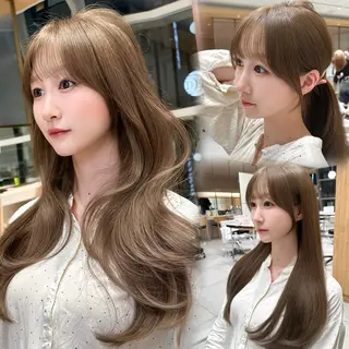 セミロング カラー 🇰🇷韓国風くびれ ヘア🇰🇷中村優大のヘアスタイル