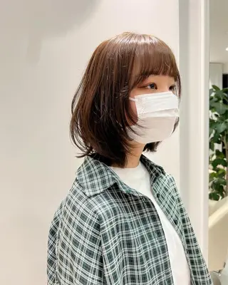 ミディアム ヘアアレンジ hotely所属・✨まとまるボブ/ 切りっぱなし/ユキナのヘアスタイル