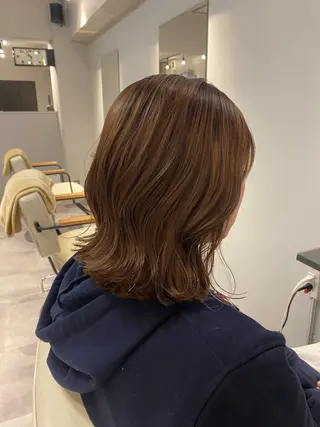 ミディアム 🎀暖色カラー／ボブ 🎀MOMONAのヘアスタイル