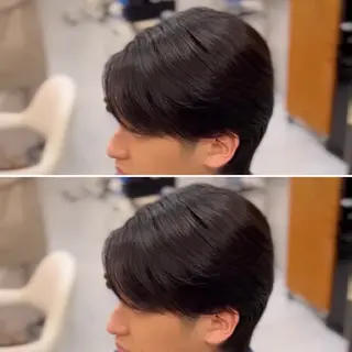 ミディアム パーマ メンズ 🔮メンズ縮毛矯正 毛流れパーマ💎竹永のヘアスタイル