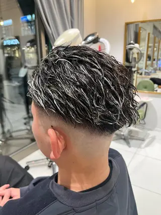 カラー パーマ メンズ 新潟メンズパーマ⚽️ 髙井　陽のヘアスタイル