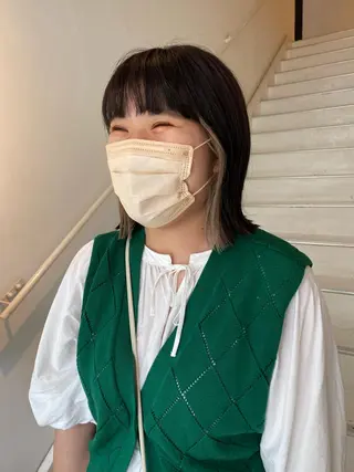 ミディアム カラー アオイ🩵暖色 /まろやかカラーのヘアスタイル