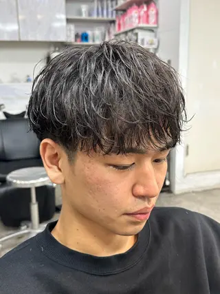 パーマ メンズ fifth men's原宿所属・fifth/原宿/ シャドウパーマ/カズのヘアスタイル