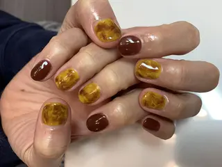 ネイル ネイルリボン 受付スタッフのネイルデザイン