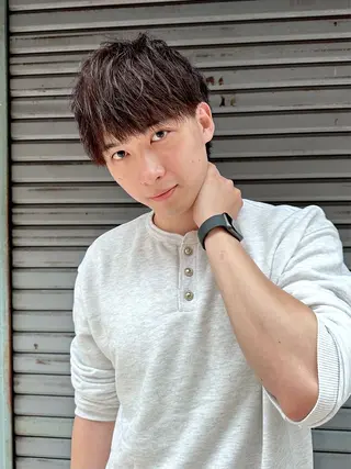 ショート メンズ t.hair垂門真吾 曲がる縮毛矯正/ボブのヘアスタイル