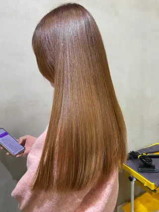 ロング カラー 藤野 陵平のヘアスタイル