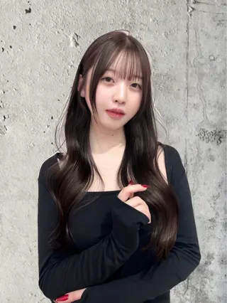 ロング 韓国/縮毛矯正/ カンタのヘアスタイル