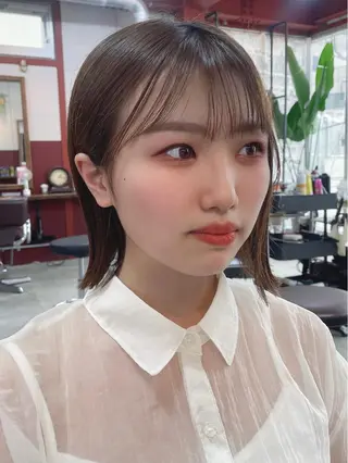 ショート パーソナルカラー 藤本夢のヘアスタイル