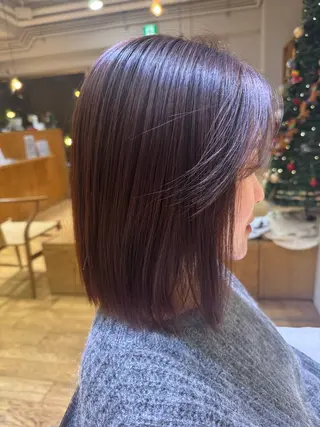 ミディアム カラー パーマ 🌱艶髪ストレート✨ 🦖せりか🦖のヘアスタイル