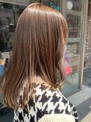 セミロング カラー 平野 優奈のヘアスタイル