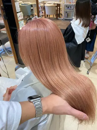 ロング カラー CIERA.南船場所属・yuna🧡/心斎橋 ハイトーン/ブリーチのヘアスタイル