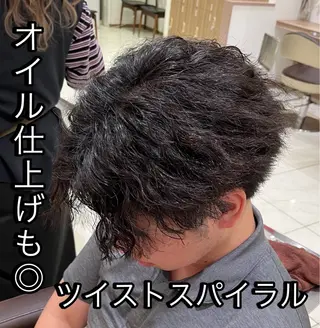 パーマ メンズ 【メンズパーマ✨️ フェザーパーマ】岩城のヘアスタイル