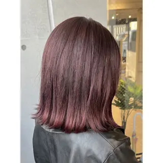ミディアム カラー 💖ブリーチ/暖色 𝐘𝐮𝐢💖のヘアスタイル