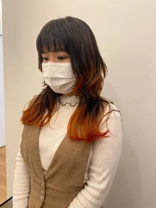 ロング カラー 林 瑠夏のヘアスタイル