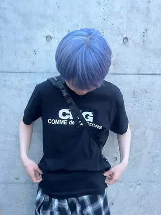 ショート カラー メンズ 無料カット/ハイ トーンカラー/きらのヘアスタイル