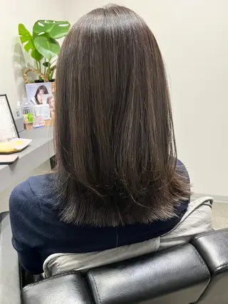セミロング カラー パーマ 堀越 エリのヘアスタイル
