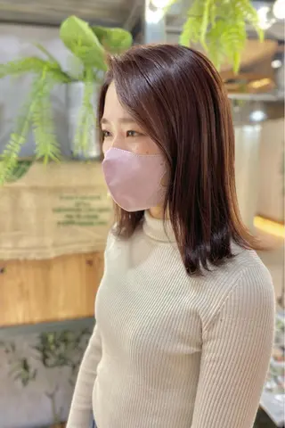 セミロング カラー 菊地 紗矢のヘアスタイル