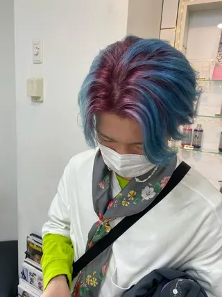 ショート カラー laff 新宿所属・ボブ/ケアパーマ/ レイヤー/縮毛矯正のヘアスタイル