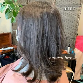 ミディアム カラー LUCIA所属・透明感カラー/ブリー チ無し/瀧田恭平のヘアスタイル