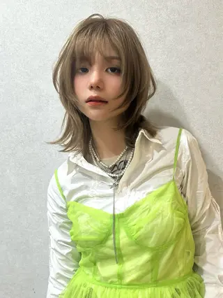 ミディアム カラー 艶カラー🫧髪質改善 Bonheur辻結凪のヘアスタイル