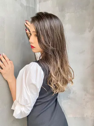 セミロング カラー Mogami Kengoのヘアスタイル